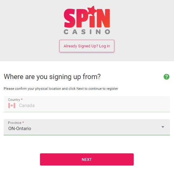 A look at spin castle sign in